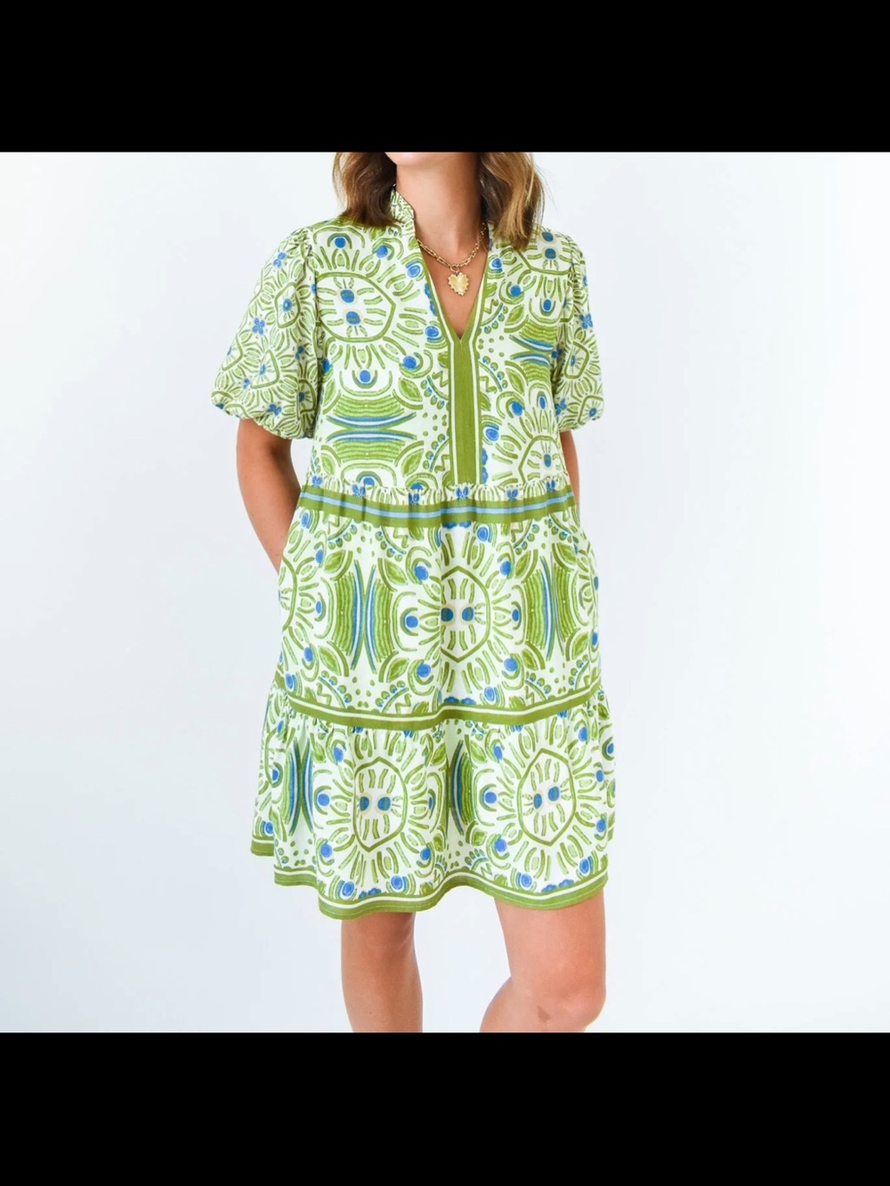 THML blue and Green dress